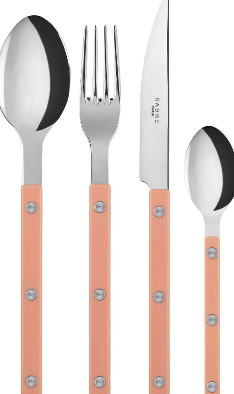 Bestik<Sabre Paris Bistrot Solid / 4 pieces cutlery set / Nude Pink
