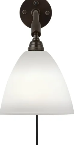 Væglamper<Gubi BL7 Wall Lamp - Ø16 - Black Brass base
