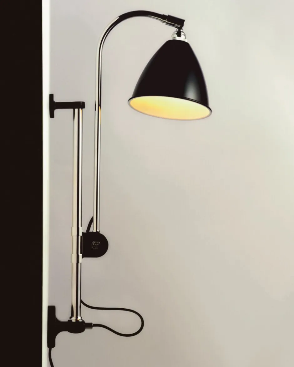 Væglamper<Gubi BL5 Wall Lamp 16 all brass parts/charcoal black shade