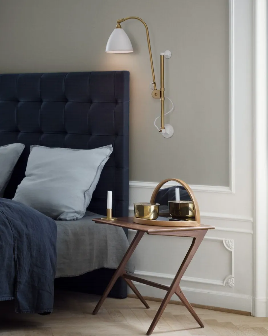 Væglamper<Gubi BL5 Wall Lamp 16 all brass parts/charcoal black shade