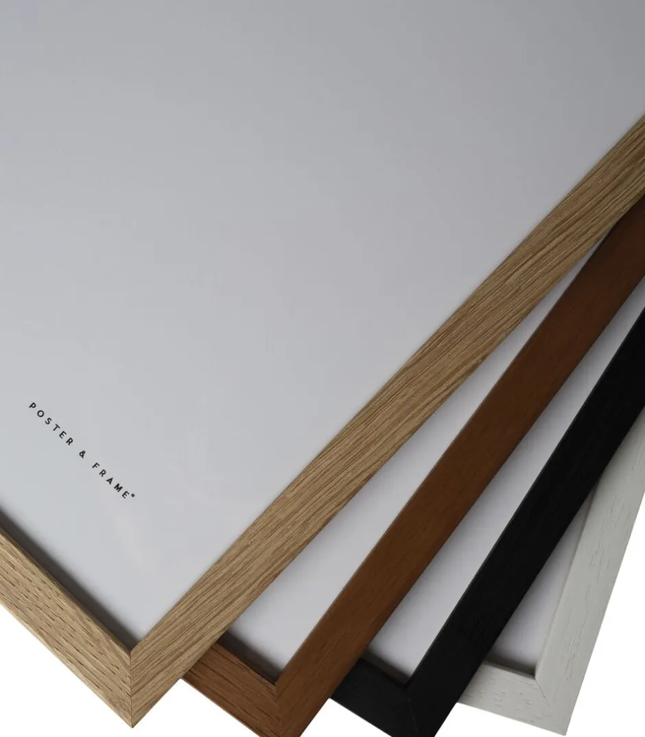 Plakater & Rammer<Poster & Frame Black wood Flerfarvet
