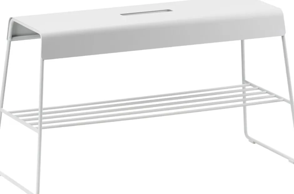 Møbler<Zone Bænk med hylde A-Bench Outdoor Soft Grey