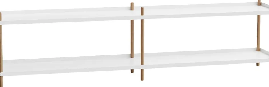 Møbler<NINE BOLT Shelving 2000 - 2 shelves Oak Black Anthracite