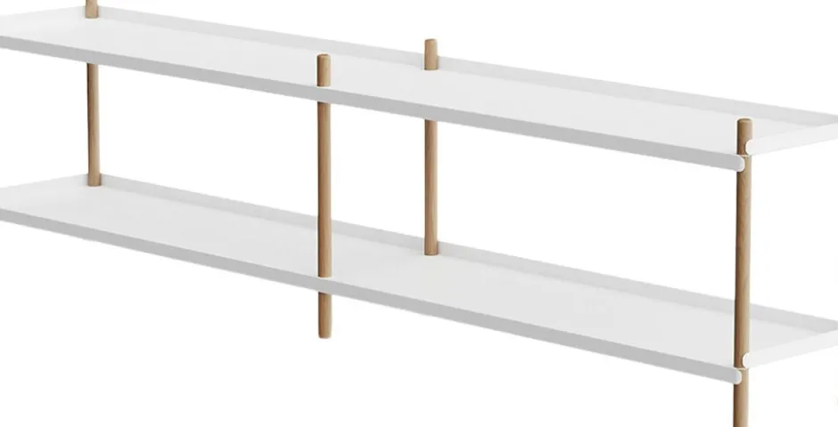 Møbler<NINE BOLT Shelving 2000 - 2 shelves Oak Black Anthracite