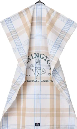 Tekstiler Til Køkkenet<Lexington Botanical Checked Org Cotton Kitchen Towel White/beige/blue