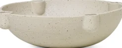 Lys & Lysestager<Ferm Living Bowl Candle Holder - L - Ceramic - Light Grey
