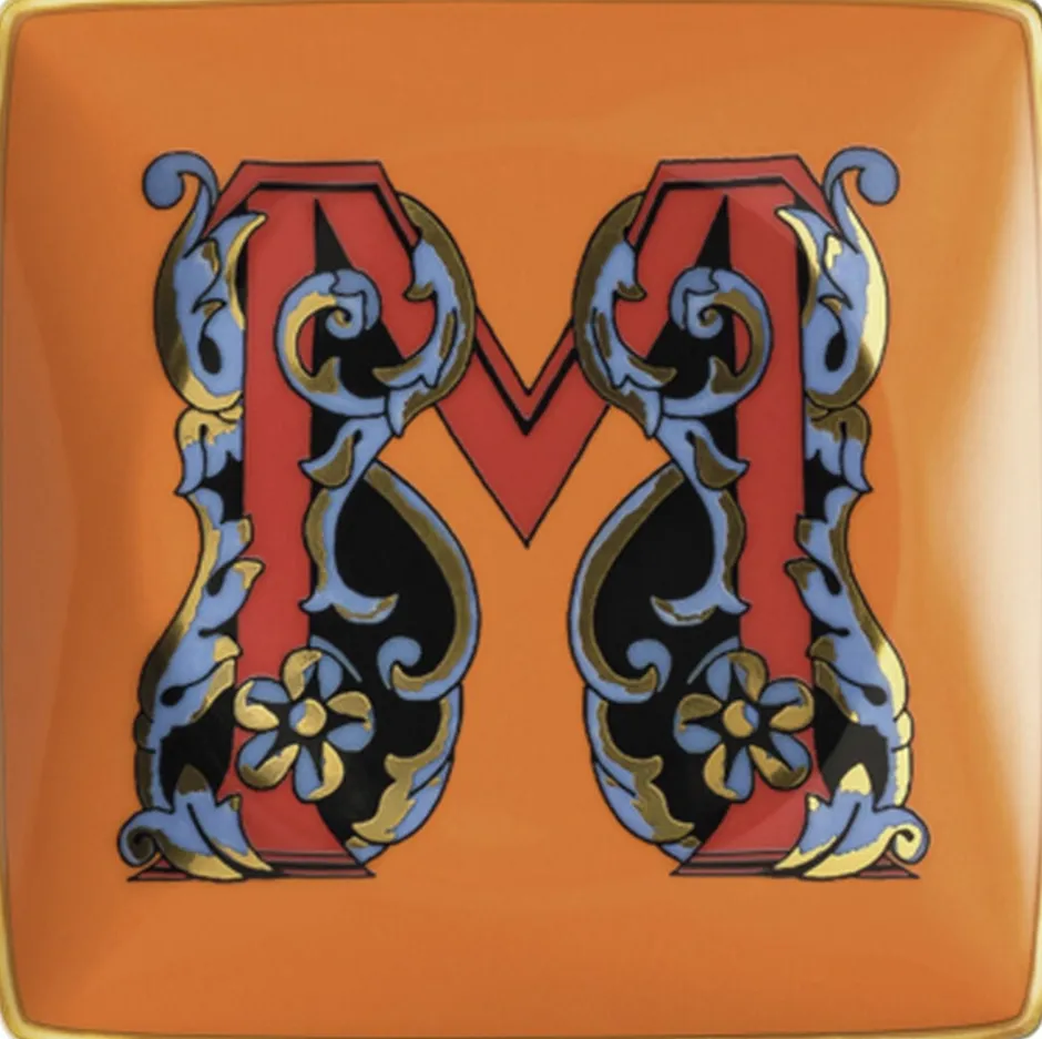 Opbevaring<Versace Bowl 12cm sq. flat, Holiday Alphabet M,