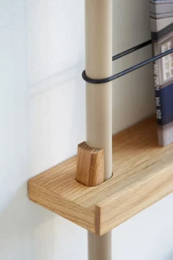 Møbler<Moebe Box set, Magazine Shelving MS.115. 1, Oak shelves, Warm Grey