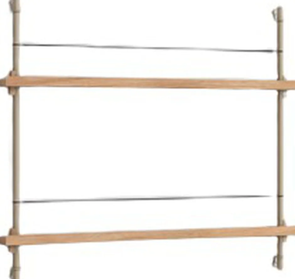 Møbler<Moebe Box set, Magazine Shelving MS.65. 1, Oak shelves, Warm Grey l