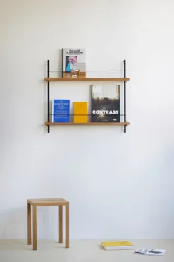 Møbler<Moebe Box set, Magazine Shelving MS.65. 1, Oak shelves, Warm Grey l