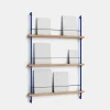 Møbler<Moebe Box set, Magazine Shelving MS.115. 1, Oak shelves, Deep Blue