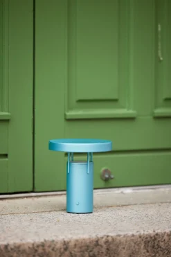 Trådløse Lamper<Hübsch BringMe Portable Lamp Mini Metallic Turquoise