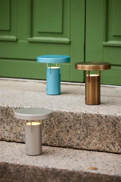 Trådløse Lamper<Hübsch BringMe Portable Lamp Mini Metallic Turquoise