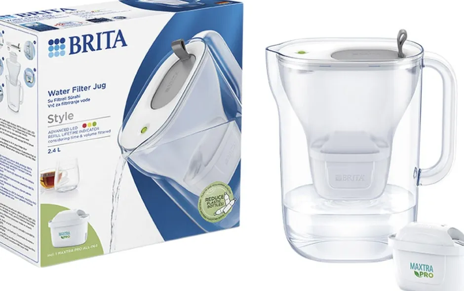 Karafler & Kander<BRITA STYLE LED4W MXPRO JUG GREY