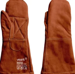 Tekstiler Til Køkkenet<Veark Brown - Heat Mittens - rawhide leather, with canvas