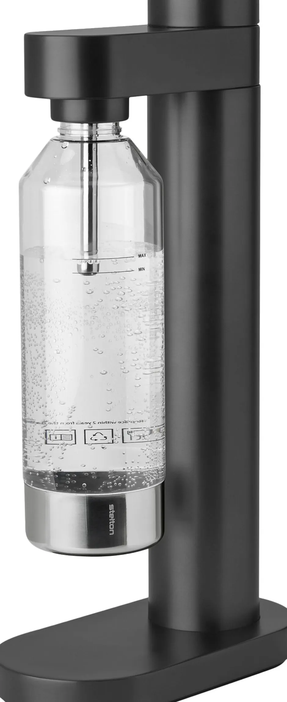 Køkkenmaskiner<Stelton Brus carbonator Black metallic