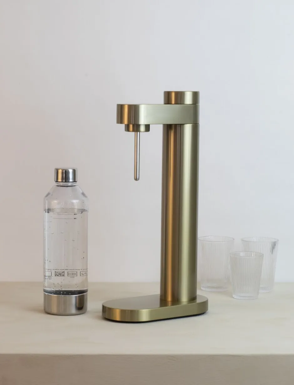 Køkkenmaskiner<Stelton Brus carbonator Brushed brass