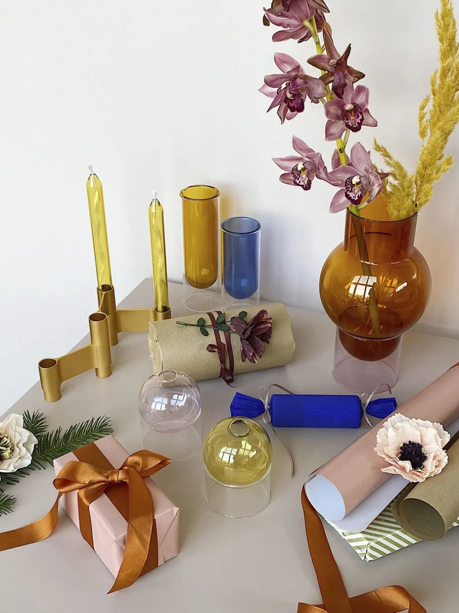 Vaser & Urtepotteskjulere<Studio About BUBBLE TUBE, LARGE, AMBER/ROSE, 90270A