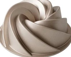 Bageartikler<Blomsterberg Bundt-kageform Swirl 24 x 9 cm Rose gold