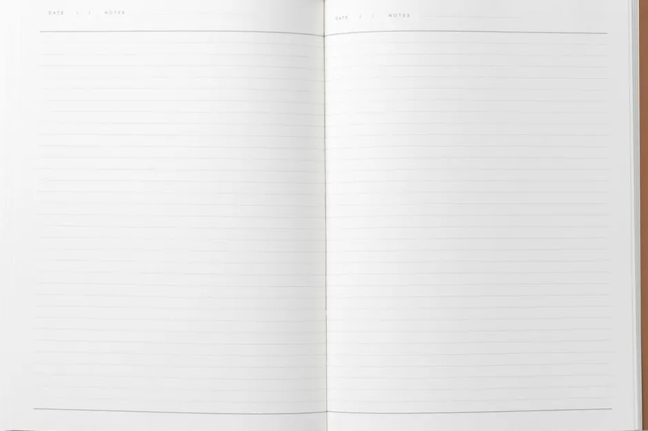 Kontorartikler<Notem Business Notesbog med dagsplan og mødereferat, lys grå