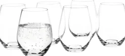 Glas<Holmegaard Cabernet Vandglas klar 25 cl 6 stk.