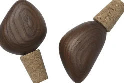 Køkkenartikler|Bar & Vin<Ferm Living Cairn Wine Stoppers - Set of 2 - Dark Brown