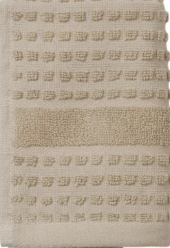 Håndklæder<Juna Check Vaskeklud 30x30 cm sand