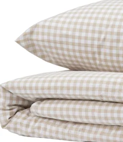 Sengetøj & Lagner<Magasin du Nord Collection Check washed percal Beige
