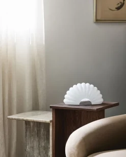 Trådløse Lamper<Nordal CHIA lamp w. chrome finish - white