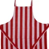 Tekstiler Til Køkkenet|Juletekstiler<Magasin du Nord Collection Children Apron 52x64 cm Birk - Stripe dark red
