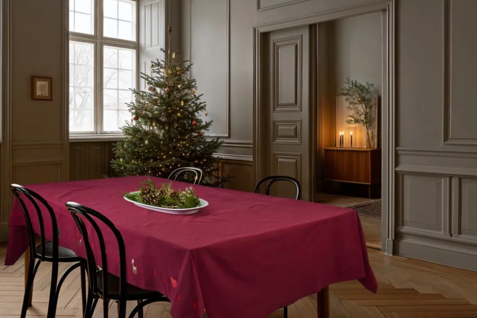 Tekstiler Til Borddækning|Juletekstiler<Juna Christmas Fable Dug 150x270 cm rød