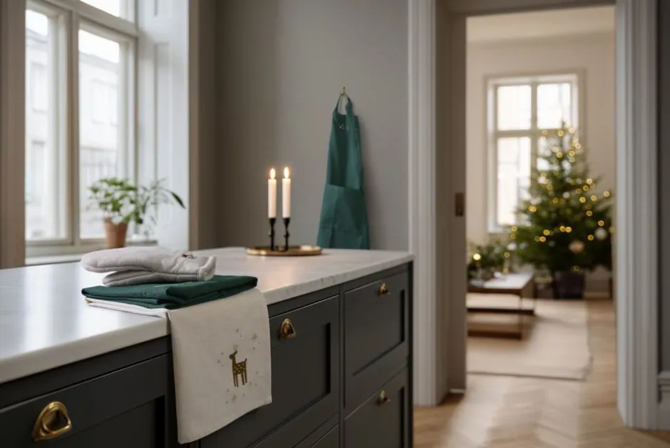 Tekstiler Til Køkkenet<Juna Christmas Fable Viskestykke 50x70 cm creme