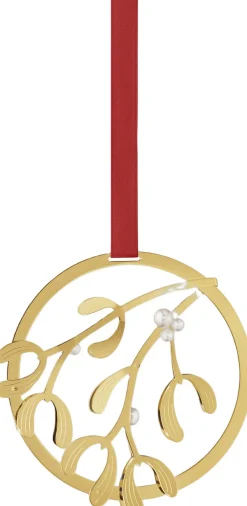 Juletræspynt<Georg Jensen CHRISTMAS MOBILE MISTLETOE 18 KT GOLD PLATED