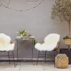Skind<NATURES Collection 90cm-up New Zealand Sheepskin, Long Wool Ivory 95x60
