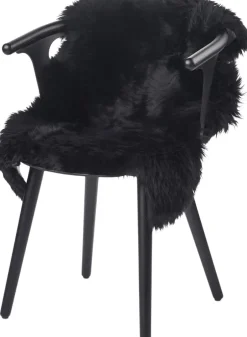 Skind<NATURES Collection 90cm-up New Zealand Sheepskin, Long Wool Black 90x60