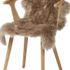 Skind<NATURES Collection 90cm-up New Zealand Sheepskin, Long Wool Taupe 90x60