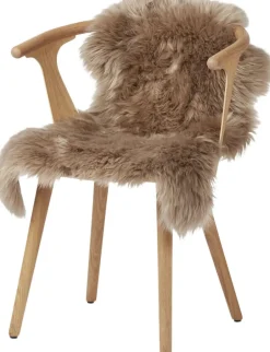 Skind<NATURES Collection 90cm-up New Zealand Sheepskin, Long Wool Taupe 90x60