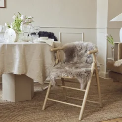 Skind<NATURES Collection 90cm-up New Zealand Sheepskin, Long Wool Taupe 90x60