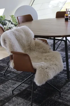 Skind<NATURES Collection 90cm-up New Zealand Sheepskin, Long Wool Beige 90x60