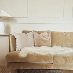 Skind<NATURES Collection 90cm-up New Zealand Sheepskin, Long Wool Beige 90x60