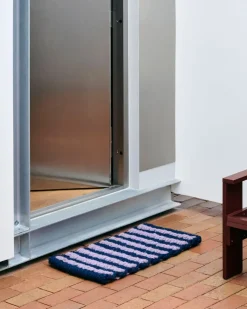 Gulvtæpper<Hay Coco Door Mat-Stripe Wide-Lavender and navy