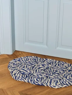 Gulvtæpper<Hay Coco Door Mat-Swirl-Blue and off-white