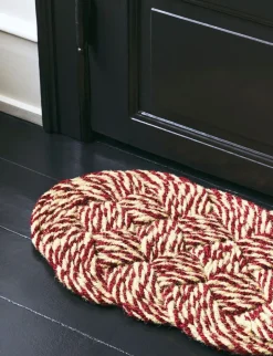 Gulvtæpper<Hay Coco Door Mat-Swirl-Bordeaux and off-white