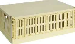 Opbevaring<Hay Color Crate Metal Lid, Large Light yellow