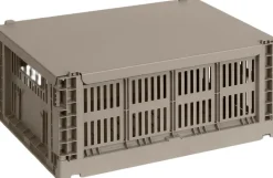 Opbevaring<Hay Color Crate Metal Lid, Medium Warm grey