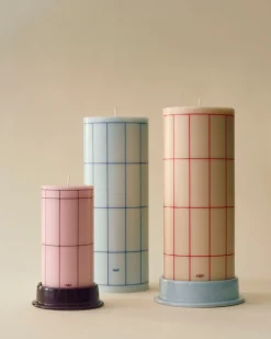 Lys & Lysestager<Hay Column Candleholder-Large-Pale blue
