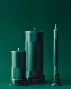 Lys & Lysestager<Hay Column Candleholder-Small-Dark green