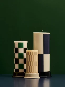 Lys & Lysestager<Hay Column Candle-Large