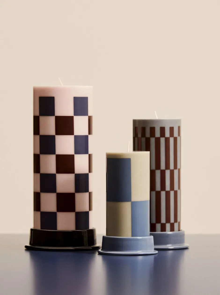 Lys & Lysestager<Hay Column Candle-Medium