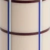 Lys & Lysestager<Hay Column Candle-Medium-Off-white, bordeaux, blue and silver